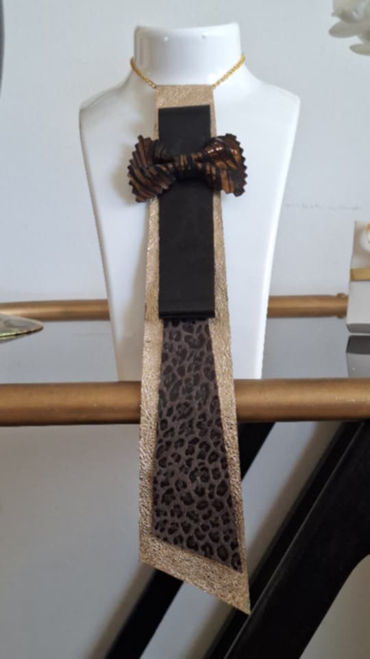 Leopard Luxe Tie Necklace