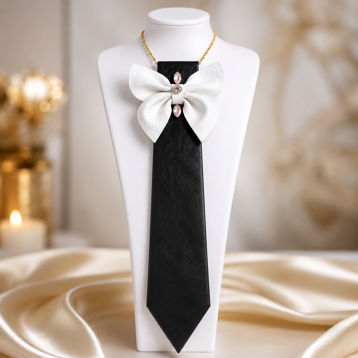 Black Swan Tie Necklace