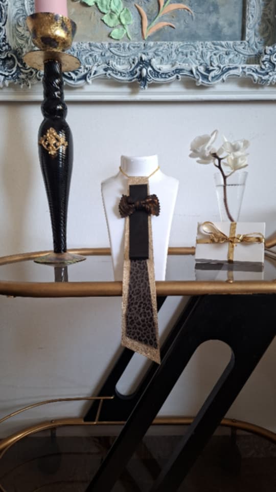 Leopard Luxe Tie Necklace