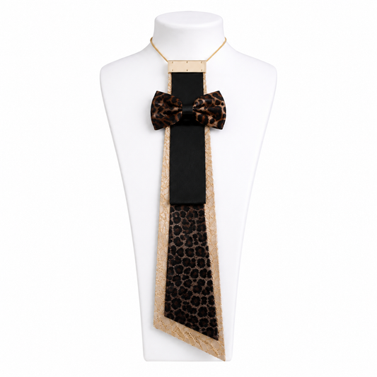 Leopard Luxe Tie Necklace